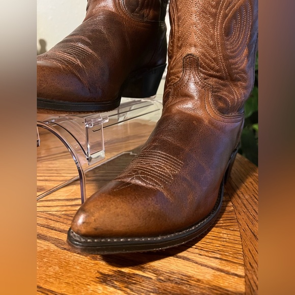 Abilene Boot Co Brown Cowboy Boots with Classic Stitching - Picture 4 of 6